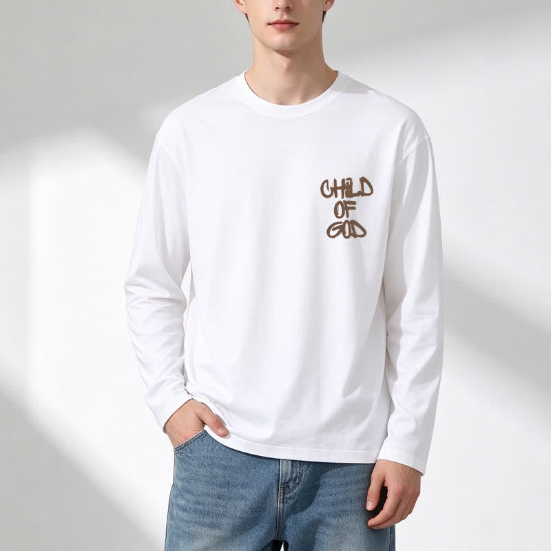 Christianartworkshop Child Of God Psalm 23 Black Long-Sleeve T-Shirt - image 6
