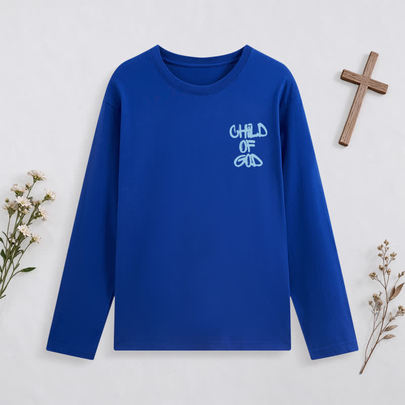 Christianartworkshop Child Of God Psalm 23 Black Long-Sleeve T-Shirt - image 36