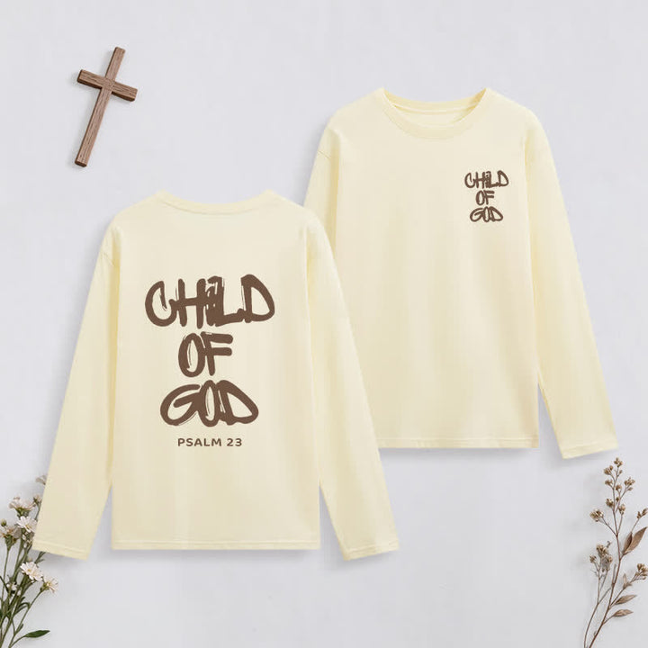 Christianartworkshop Child Of God Psalm 23 Black Long-Sleeve T-Shirt - Yellow - 4XL - image 8
