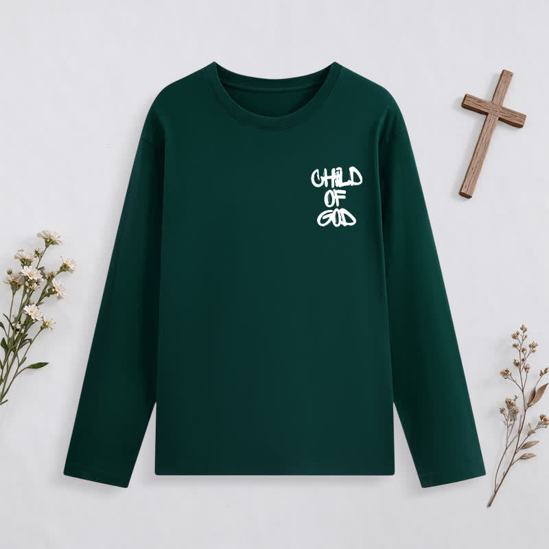Christianartworkshop Child Of God Psalm 23 Black Long-Sleeve T-Shirt - image 39