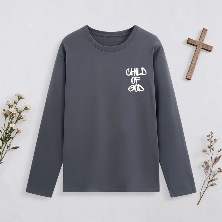 Christianartworkshop Child Of God Psalm 23 Black Long-Sleeve T-Shirt - image 14