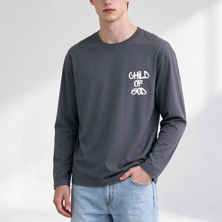 Christianartworkshop Child Of God Psalm 23 Black Long-Sleeve T-Shirt - image 15