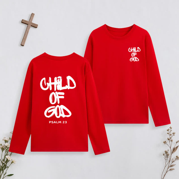 Christianartworkshop Child Of God Psalm 23 Black Long-Sleeve T-Shirt - Orange - 4XL - image 28