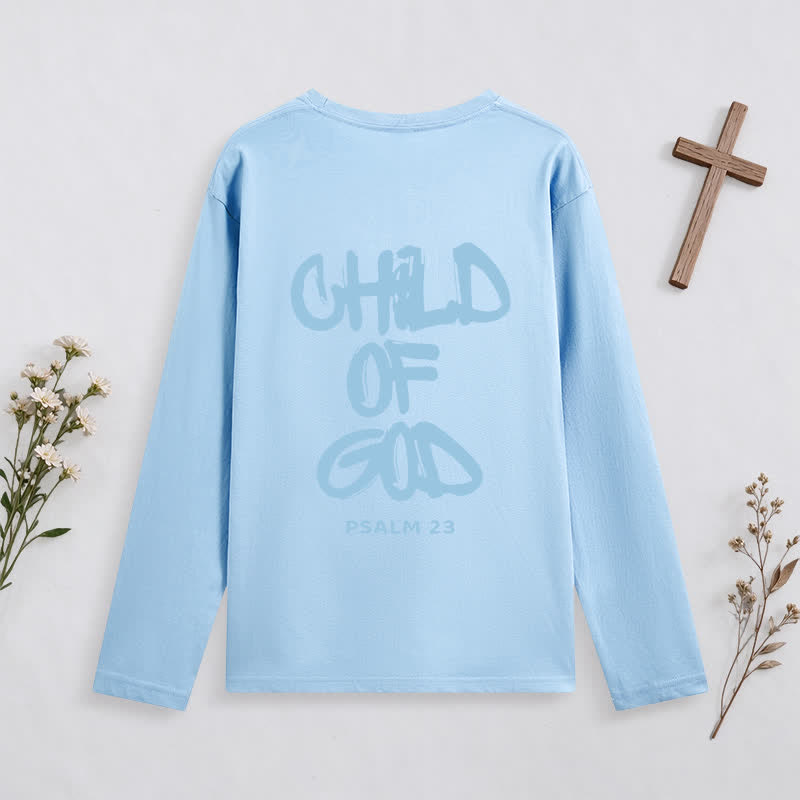 Christianartworkshop Child Of God Psalm 23 Black Long-Sleeve T-Shirt - image 32