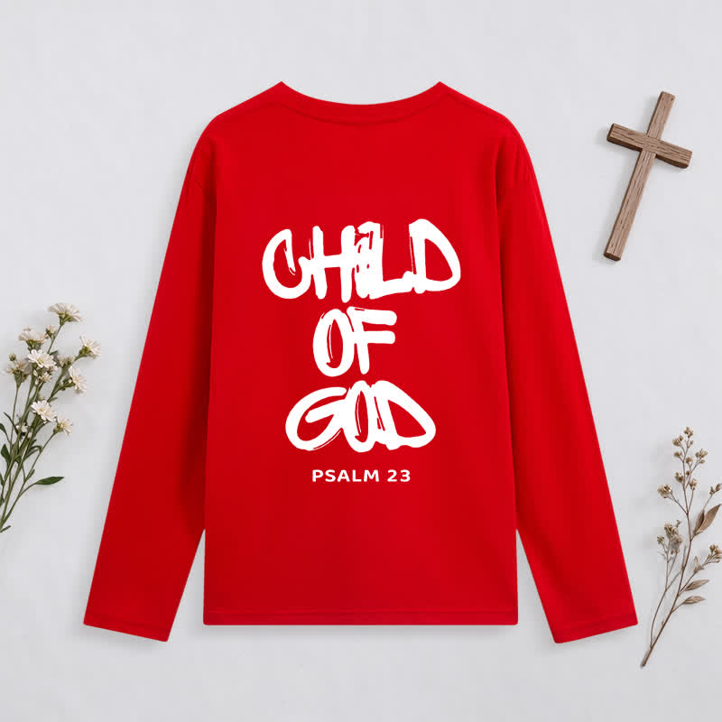 Christianartworkshop Child Of God Psalm 23 Black Long-Sleeve T-Shirt - image 29