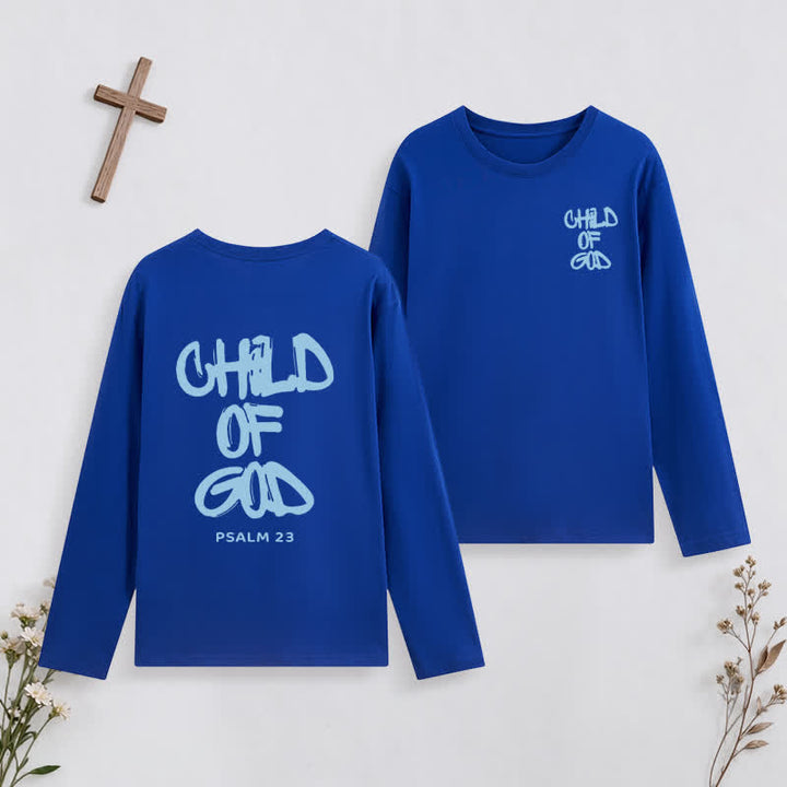 Christianartworkshop Child Of God Psalm 23 Black Long-Sleeve T-Shirt - Dark Blue - 4XL - image 34