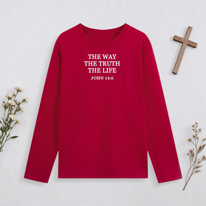 Christianartworkshop The Way The Truth The Life Verse Long Sleeve T Shirt - Red - 4XL - image 11