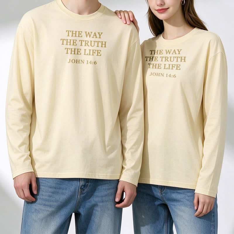 Christianartworkshop The Way The Truth The Life Verse Long Sleeve T Shirt - image 5