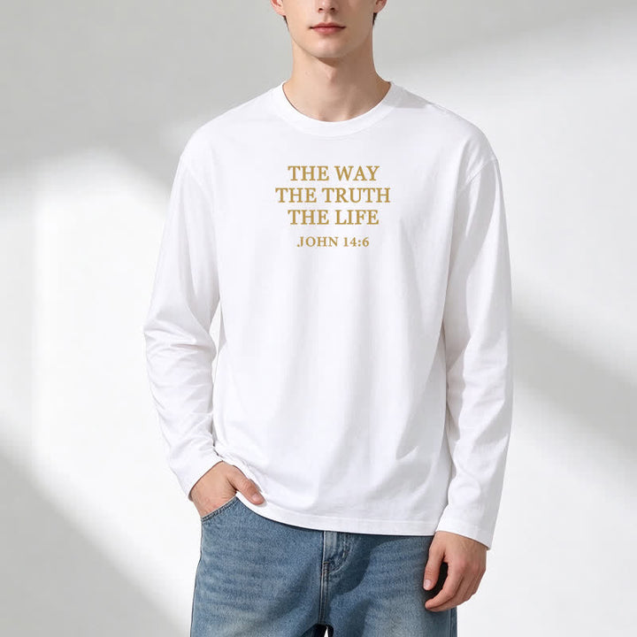 Christianartworkshop The Way The Truth The Life Verse Long Sleeve T Shirt - image 3