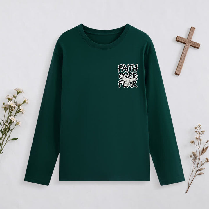 Christianartworkshop Faith Over Fear Scripture Graphic Long-Sleeve T-Shirt - image 21