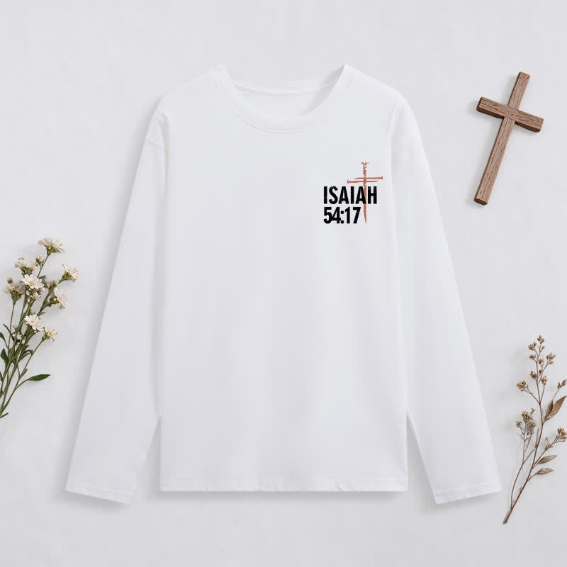 Christianartworkshop Isaiah 54:17 No Weapon Formed Against Me Long-Sleeve T-Shirt - image 5