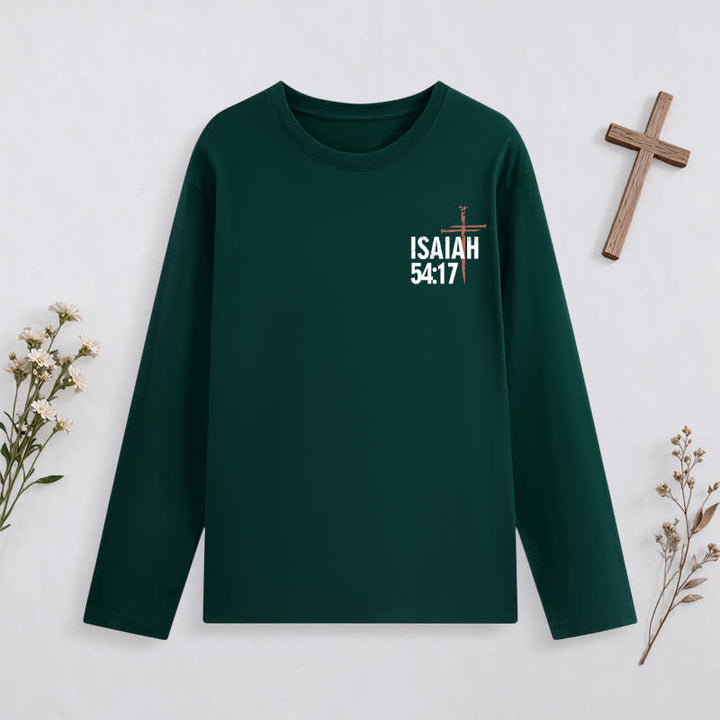 Christianartworkshop Isaiah 54:17 No Weapon Formed Against Me Long-Sleeve T-Shirt - image 24