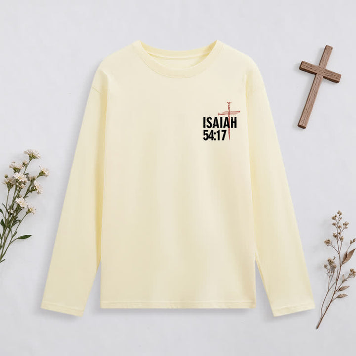 Christianartworkshop Isaiah 54:17 No Weapon Formed Against Me Long-Sleeve T-Shirt - image 10