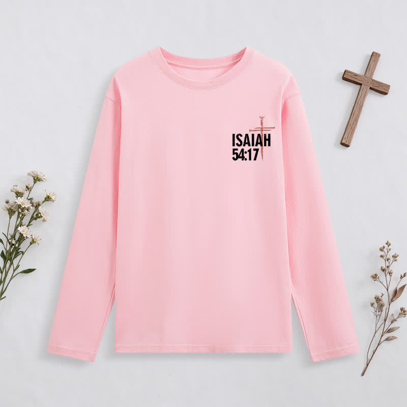 Christianartworkshop Isaiah 54:17 No Weapon Formed Against Me Long-Sleeve T-Shirt - image 27