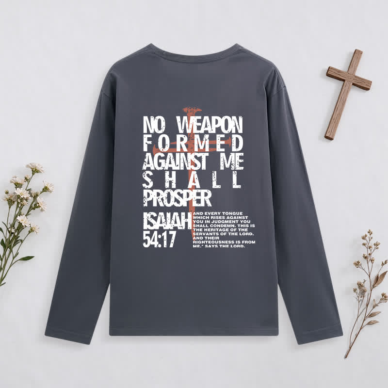 Christianartworkshop Isaiah 54:17 No Weapon Formed Against Me Long-Sleeve T-Shirt - image 13