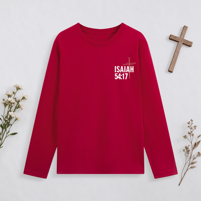 Christianartworkshop Isaiah 54:17 No Weapon Formed Against Me Long-Sleeve T-Shirt - image 30