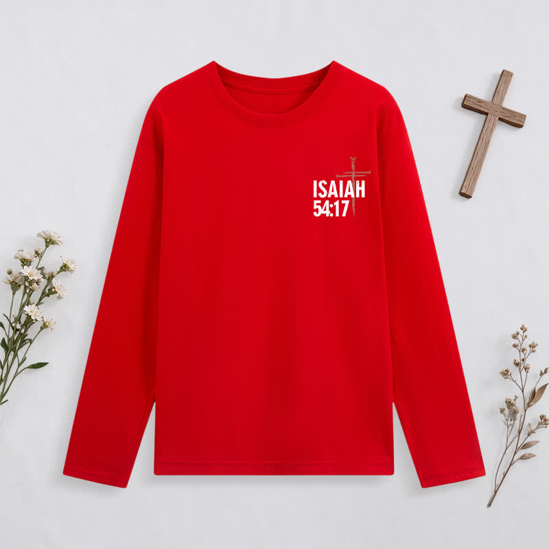 Christianartworkshop Isaiah 54:17 No Weapon Formed Against Me Long-Sleeve T-Shirt - image 33