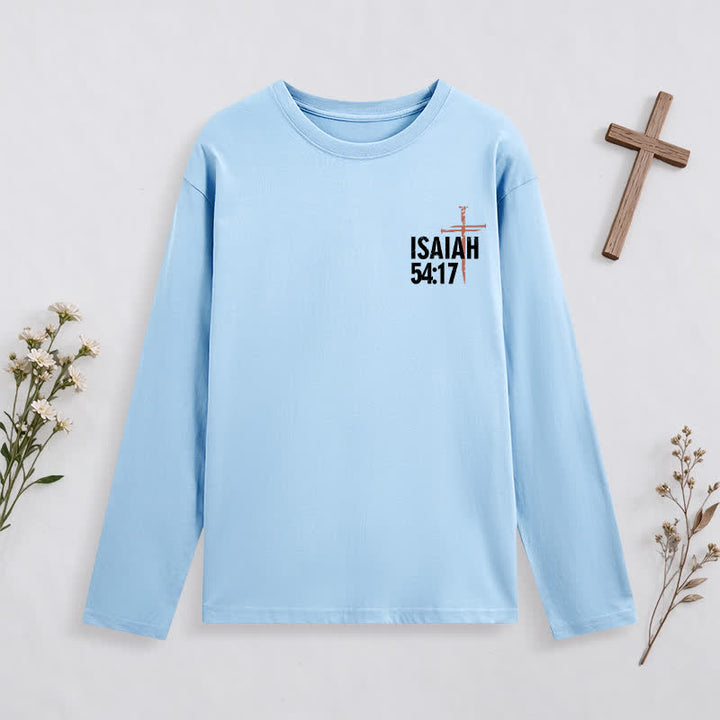 Christianartworkshop Isaiah 54:17 No Weapon Formed Against Me Long-Sleeve T-Shirt - image 36
