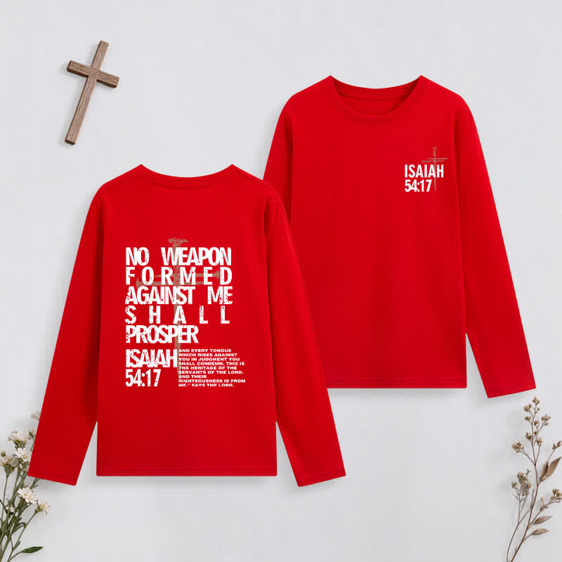 Christianartworkshop Isaiah 54:17 No Weapon Formed Against Me Long-Sleeve T-Shirt - Orange - 4XL - image 31