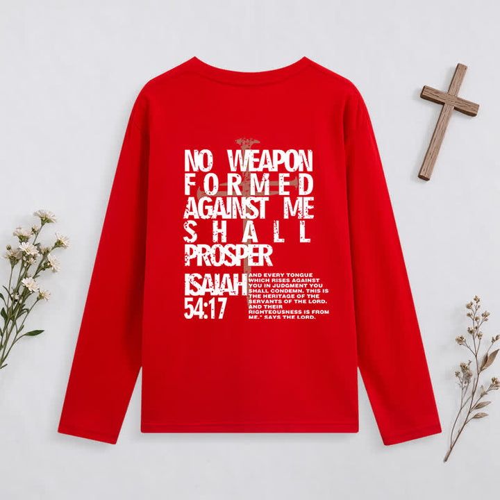 Christianartworkshop Isaiah 54:17 No Weapon Formed Against Me Long-Sleeve T-Shirt - image 32