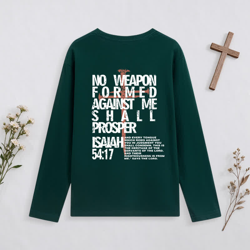 Christianartworkshop Isaiah 54:17 No Weapon Formed Against Me Long-Sleeve T-Shirt - image 23