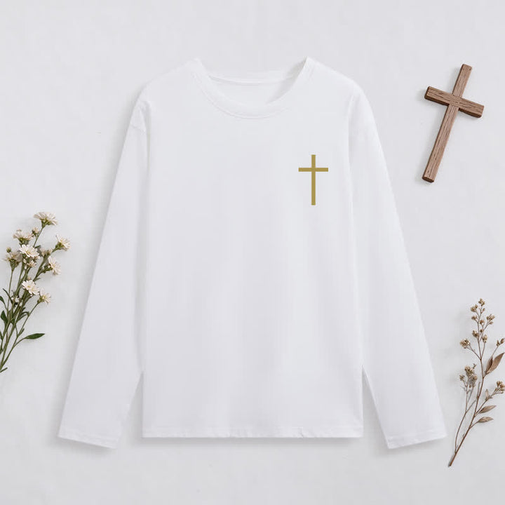 Christianartworkshop Philippians 4:13 Strength Through Christ Black Long Sleeve T-Shirt - image 5