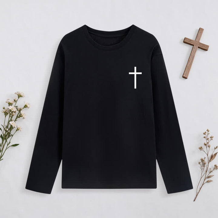 Christianartworkshop Philippians 4:13 Strength Through Christ Black Long Sleeve T-Shirt - image 2