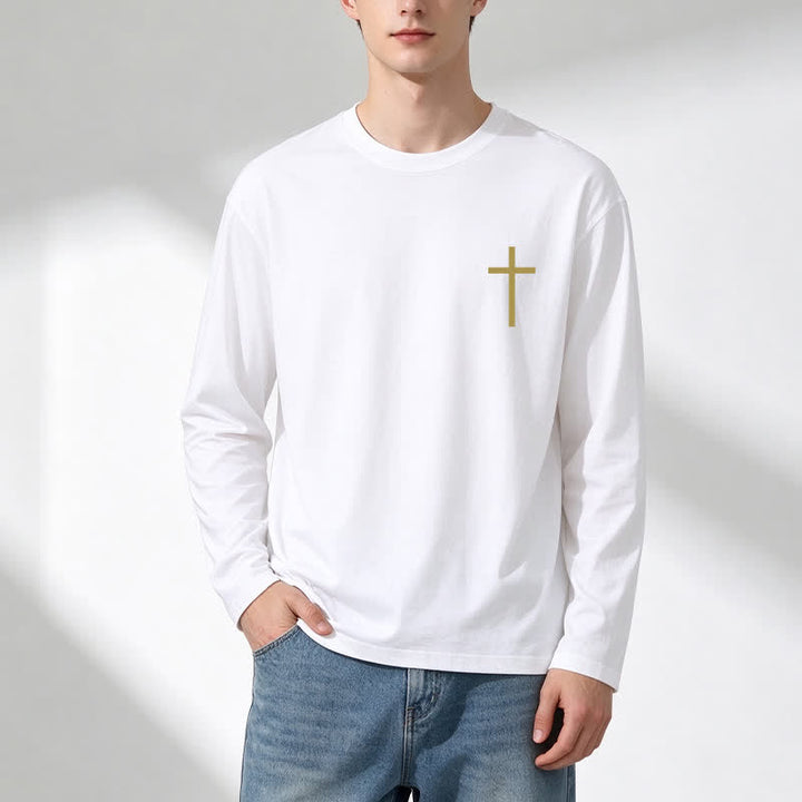 Christianartworkshop Philippians 4:13 Strength Through Christ Black Long Sleeve T-Shirt - image 7