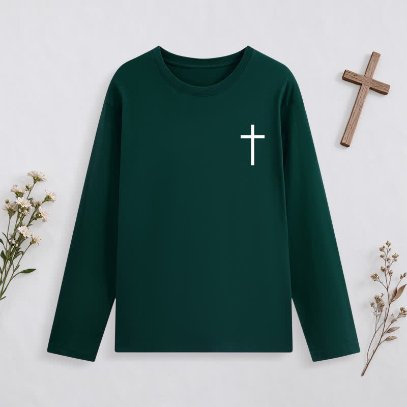 Christianartworkshop Philippians 4:13 Strength Through Christ Black Long Sleeve T-Shirt - image 24