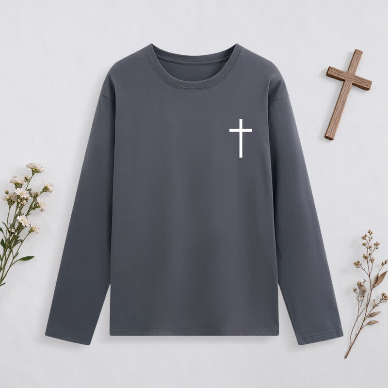 Christianartworkshop Philippians 4:13 Strength Through Christ Black Long Sleeve T-Shirt - image 14