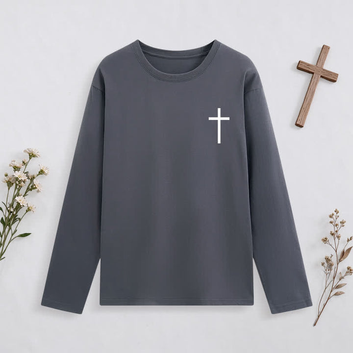 Christianartworkshop Philippians 4:13 Strength Through Christ Black Long Sleeve T-Shirt - image 14