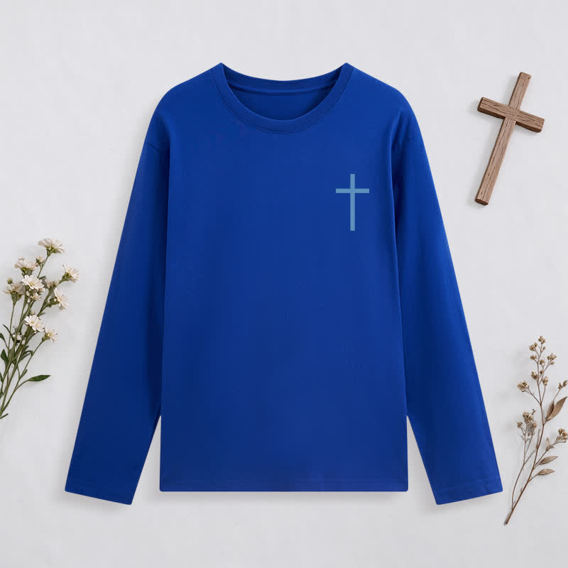 Christianartworkshop Philippians 4:13 Strength Through Christ Black Long Sleeve T-Shirt - image 39