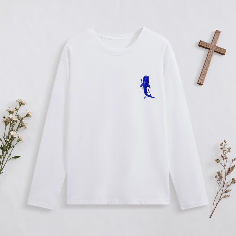 Christianartworkshop Deep Waters Isaiah 43:2 Ocean Graphic Long-Sleeve T-Shirt - image 5