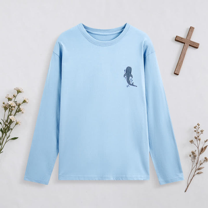 Christianartworkshop Deep Waters Isaiah 43:2 Ocean Graphic Long-Sleeve T-Shirt - image 2