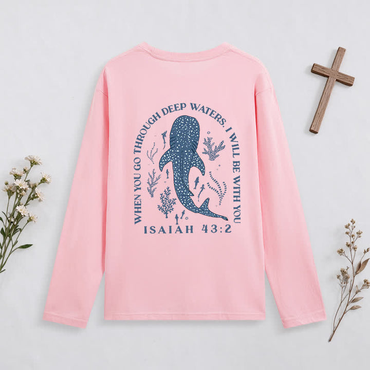 Christianartworkshop Deep Waters Isaiah 43:2 Ocean Graphic Long-Sleeve T-Shirt - image 26