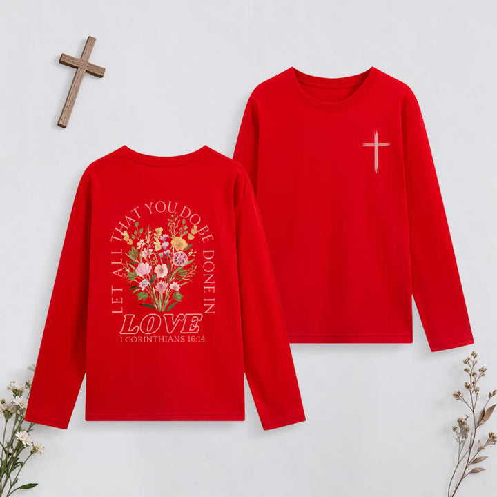 Christianartworkshop Let All That You Do Be Done In Love Long-Sleeve T-Shirt - Orange - 4XL - image 25
