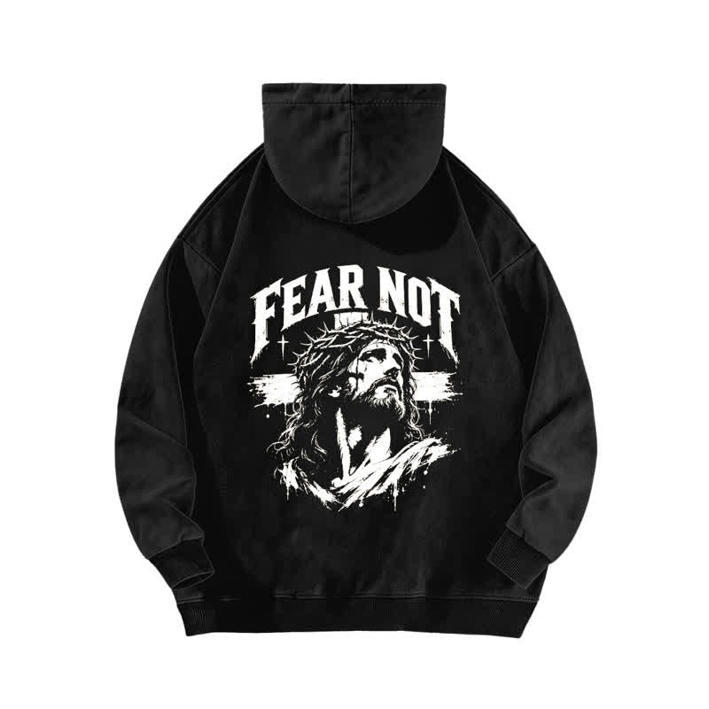Christianartworkshop Fear Not Crown Portrait Street Washed Hoodie - image 1