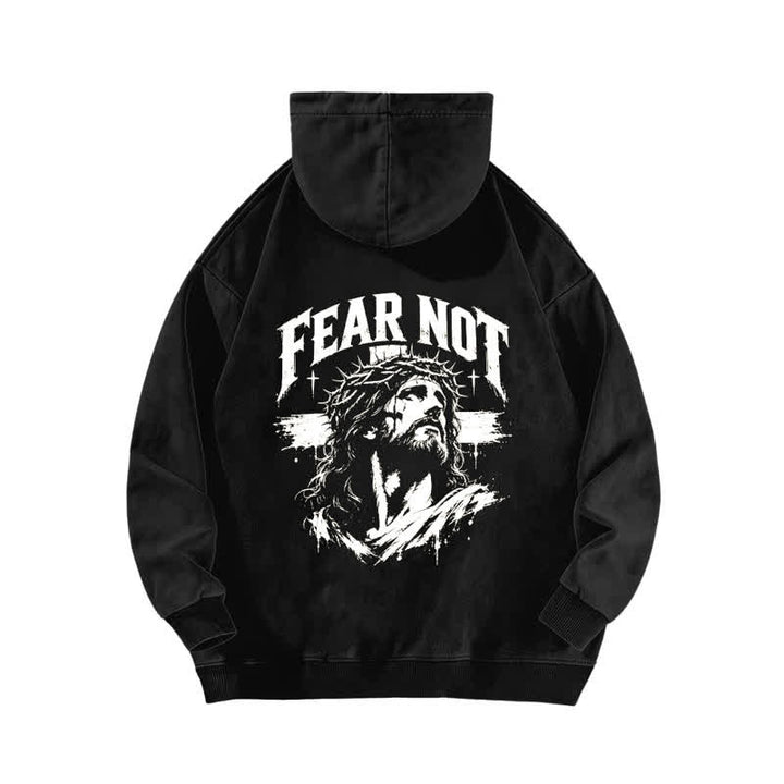 Christianartworkshop Fear Not Crown Portrait Street Washed Hoodie - image 1