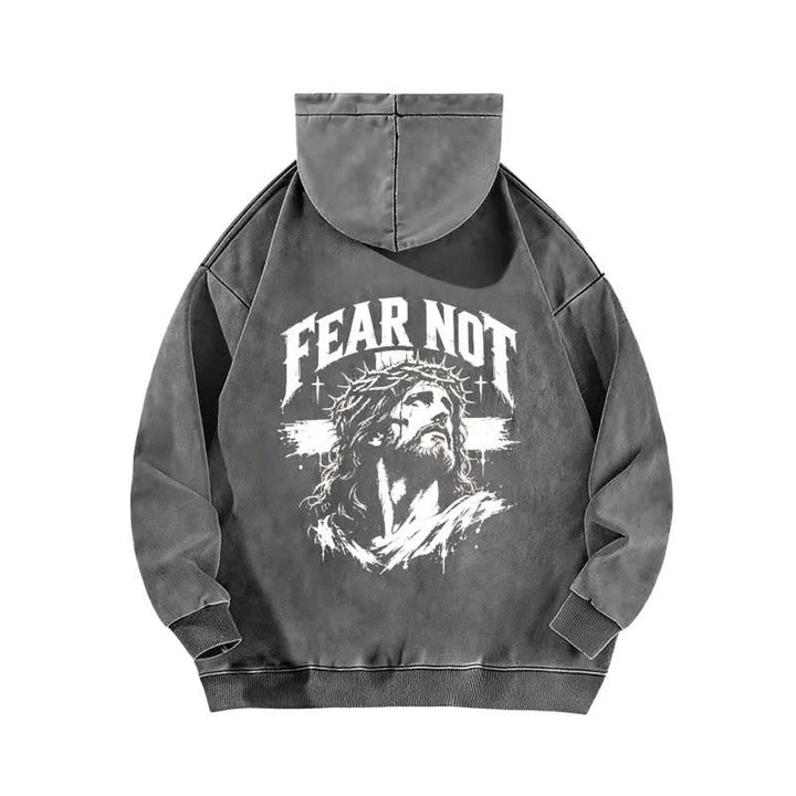 Christianartworkshop Fear Not Crown Portrait Street Washed Hoodie - image 7