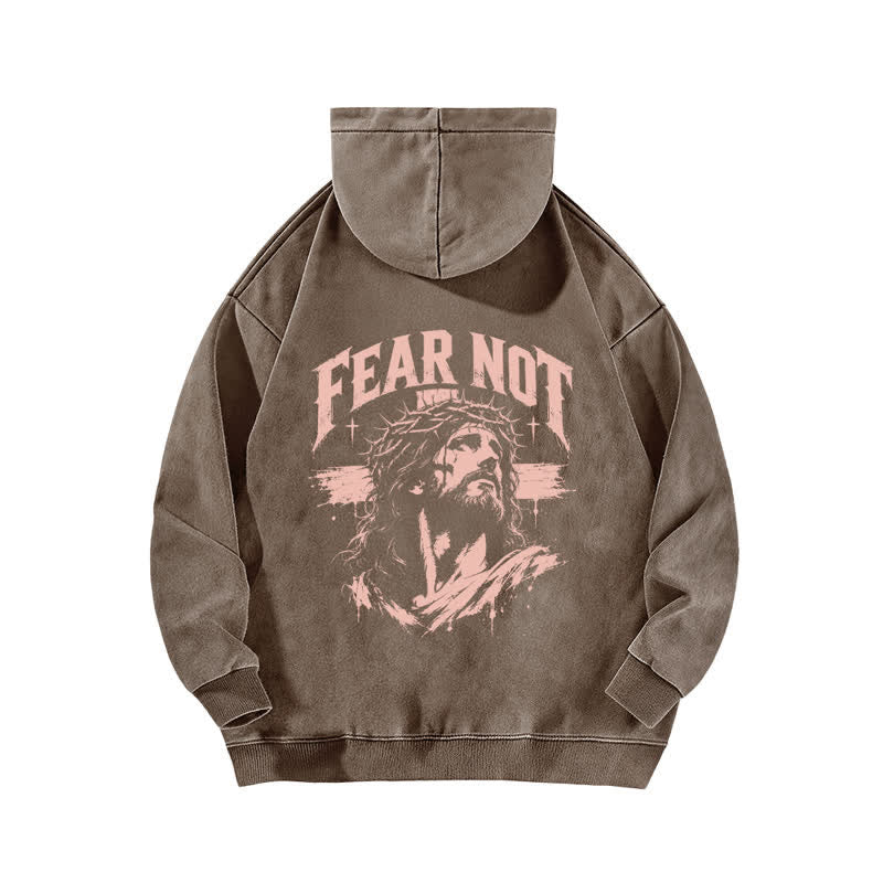 Christianartworkshop Fear Not Crown Portrait Street Washed Hoodie - image 13