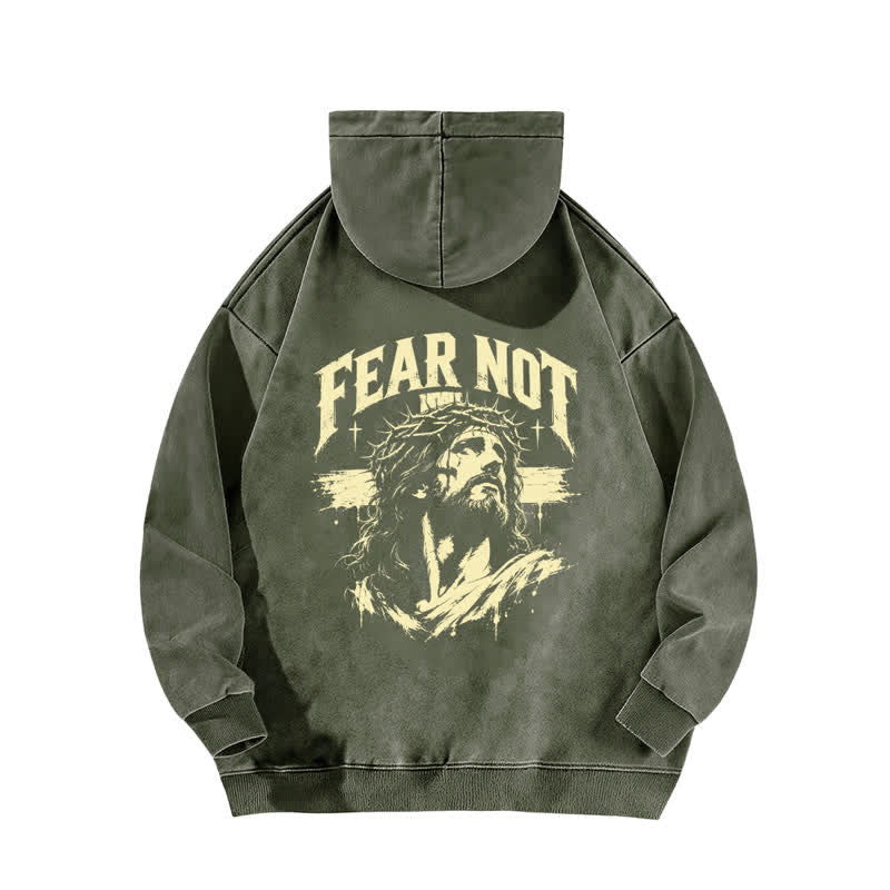 Christianartworkshop Fear Not Crown Portrait Street Washed Hoodie - image 10
