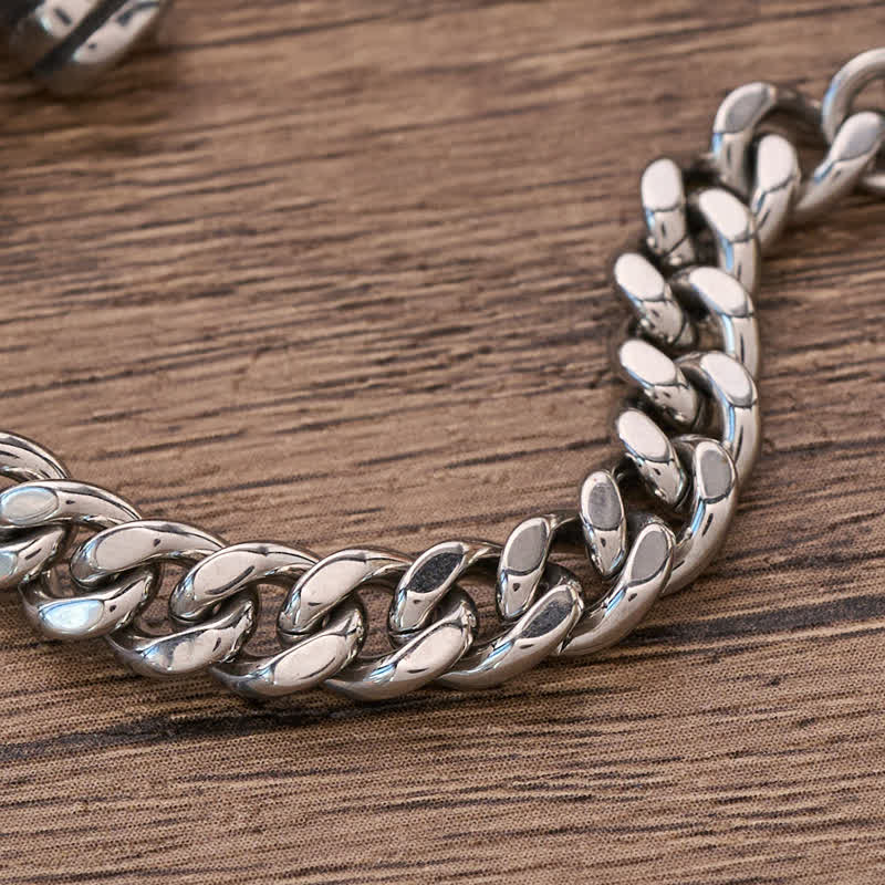 FREE Today: Antiqued Engraved Cross Cuban Bracelet: Beacon of Timeless Celestial Fortitude - image 4