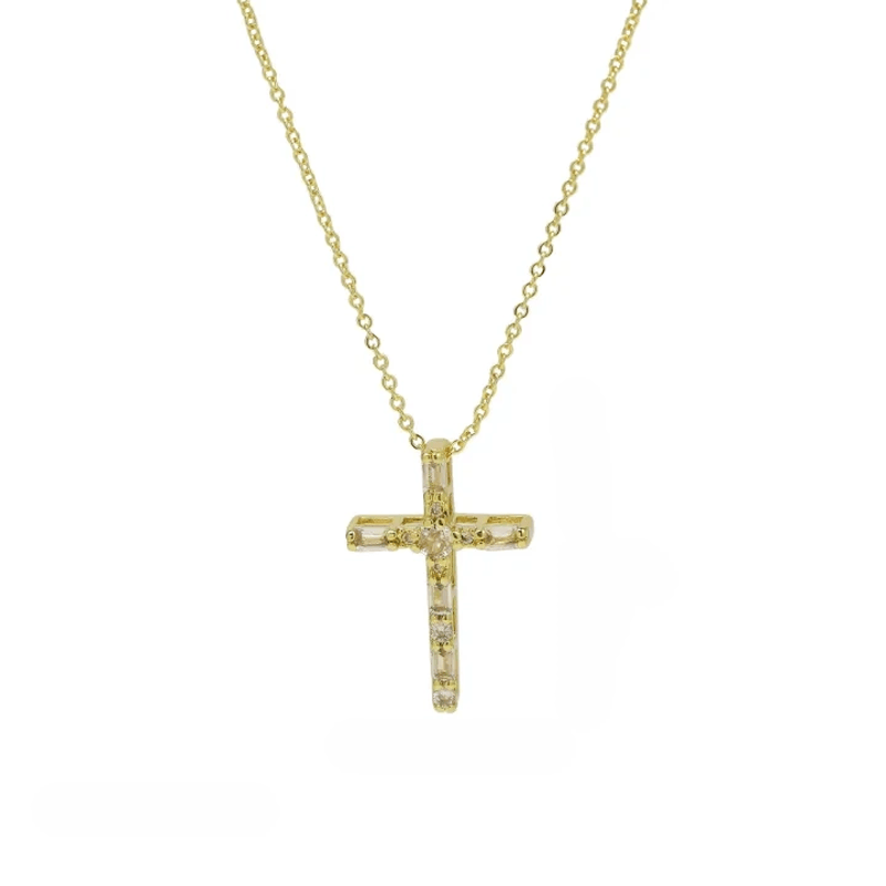 Christianartworkshop Lustrous Polished Brass Cross Pendant Necklace: Symbol of Unfailing Mercy - Cross B - image 7