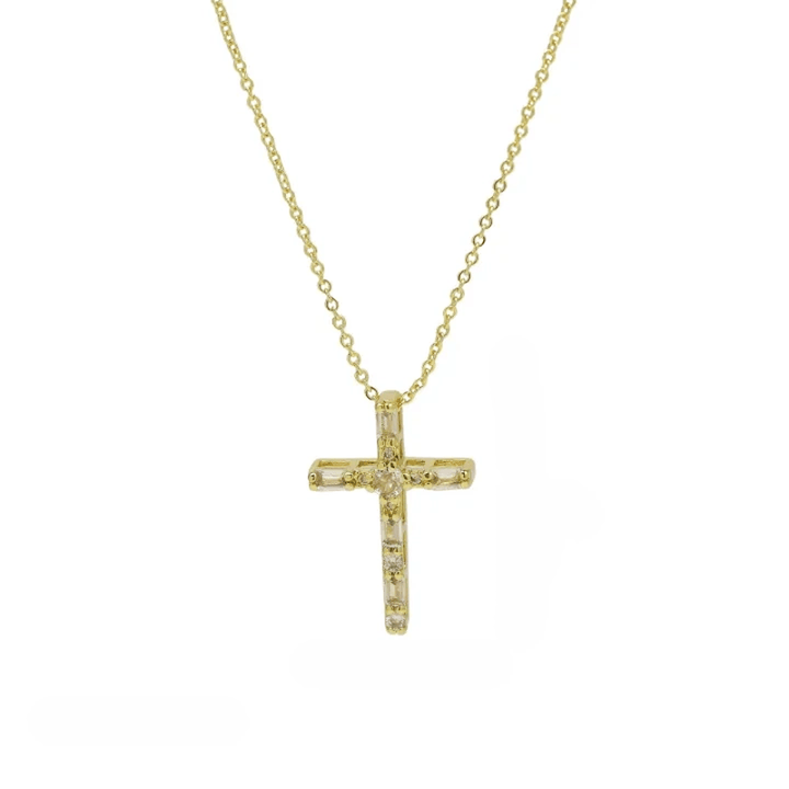 Christianartworkshop Lustrous Polished Brass Cross Pendant Necklace: Symbol of Unfailing Mercy - Cross B - image 7