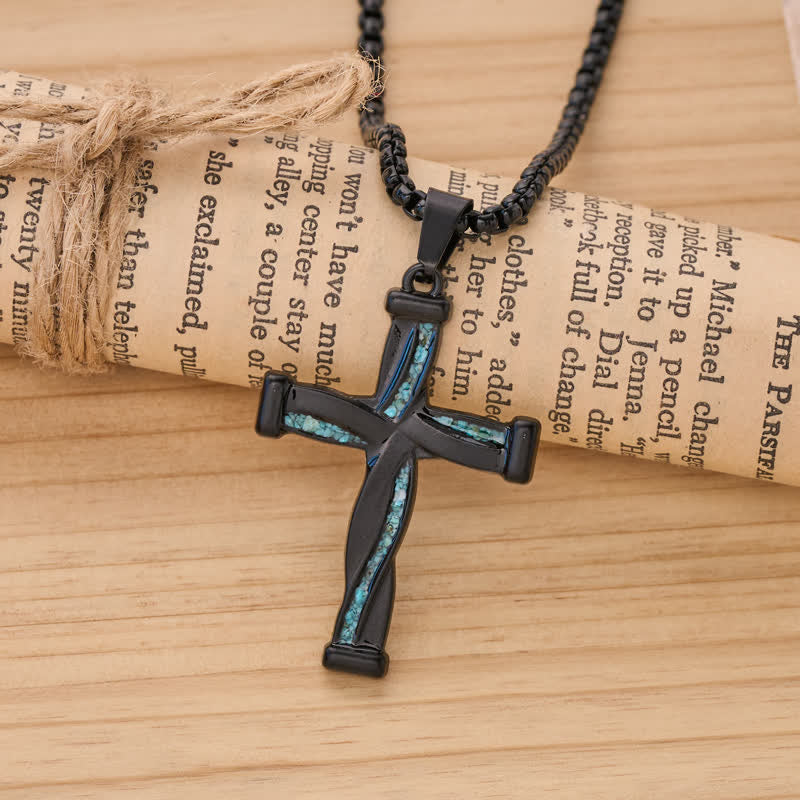 FREE Today: Curved Intertwined Zinc Alloy Cross Pendant: Symbol of Timeless Sacred Unity - image 2
