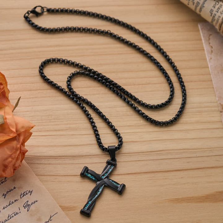 Christianartworkshop Curved Intertwined Zinc Alloy Cross Pendant: Symbol of Timeless Sacred Unity - image 4