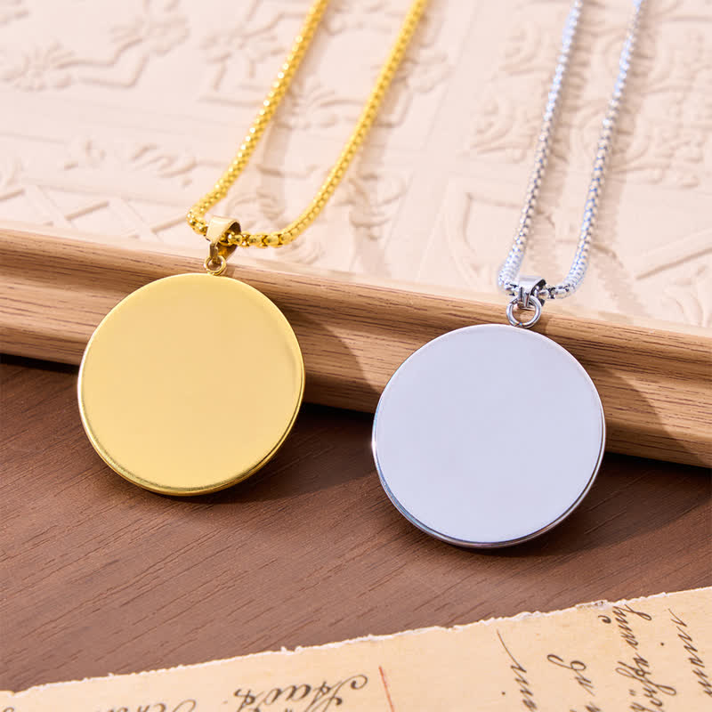 Christianartworkshop Scripture 2D Flat Armor of God Stainless Steel Medallion Necklace - image 5