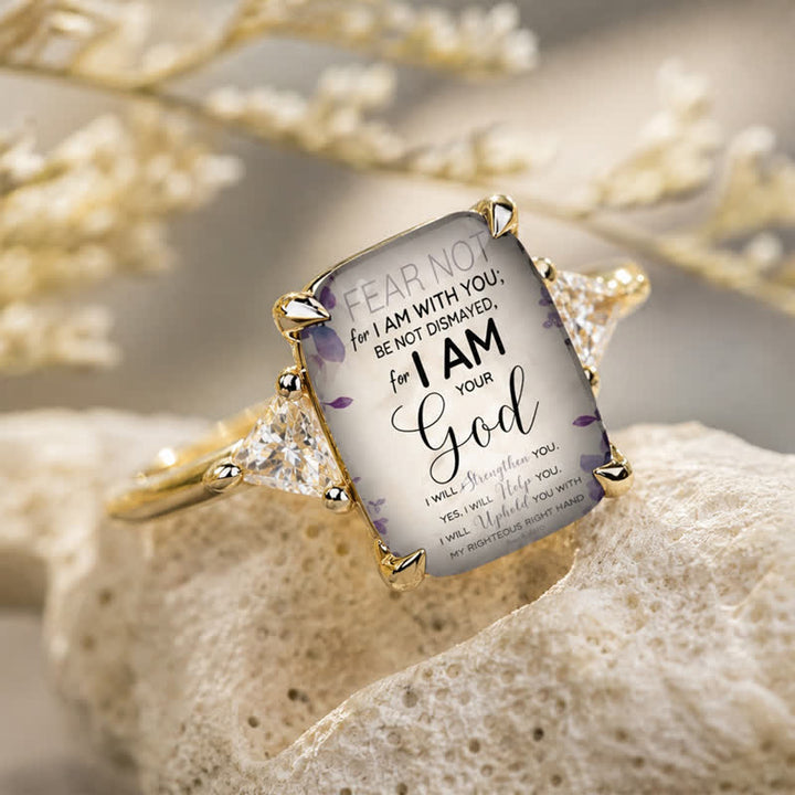 Christianartworkshop  ''I Am Your God'' Faith Quote Copper Ring: Reminder of Boundless Saving Grace - image 5