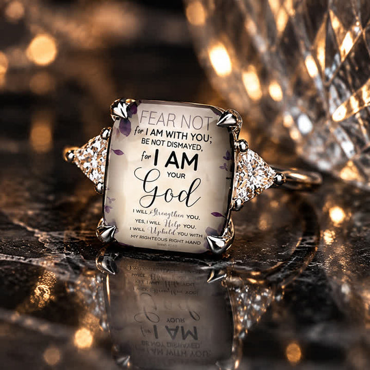 Christianartworkshop  ''I Am Your God'' Faith Quote Copper Ring: Reminder of Boundless Saving Grace - image 10