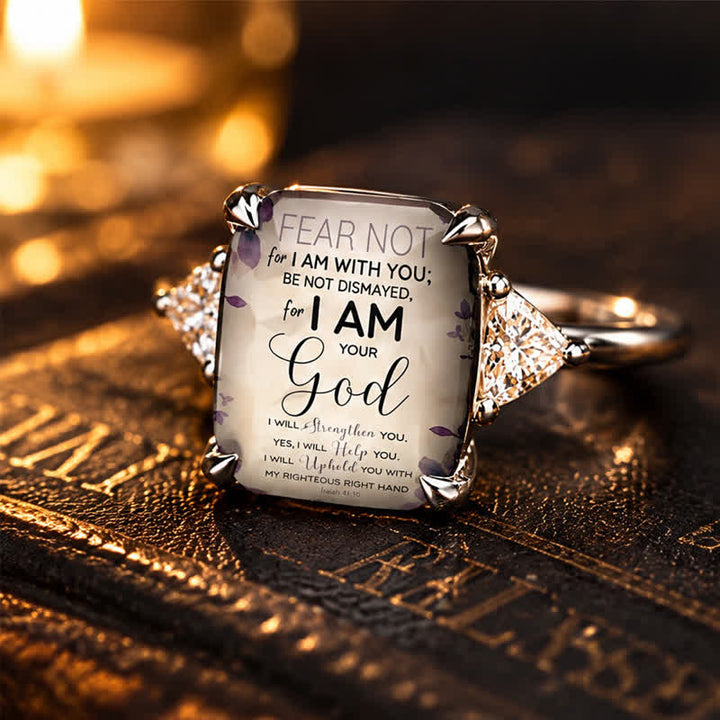 Christianartworkshop  ''I Am Your God'' Faith Quote Copper Ring: Reminder of Boundless Saving Grace - image 11